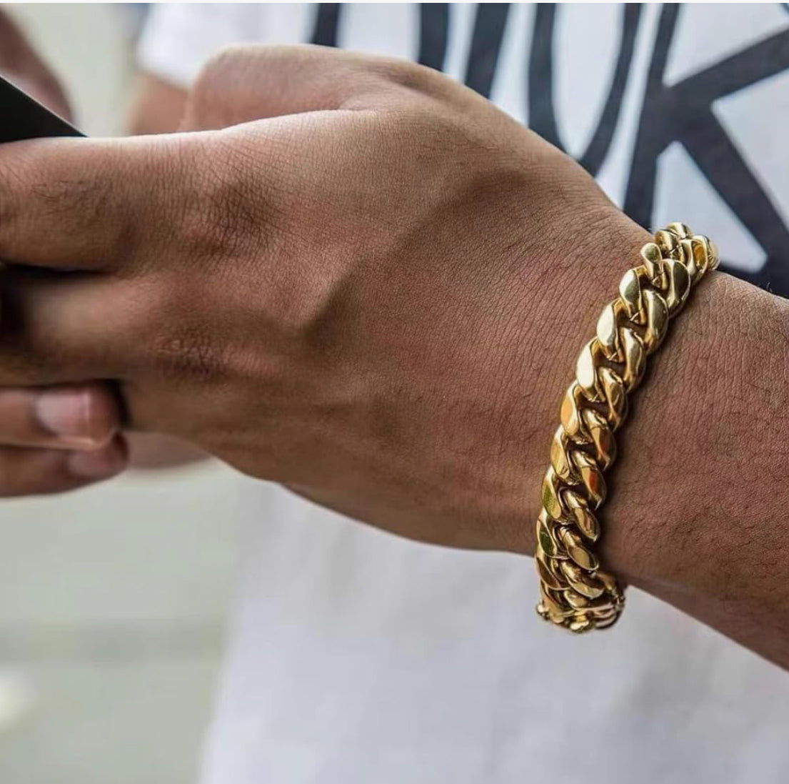 Gold Cuban Link Bracelet